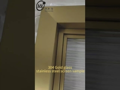 304 glass gold stainless steel screen