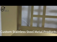 Champagne Gold Laser Grid Decorative Modern Privacy Metal Screen Partition & Room Divider