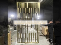Color Black Bronze Antique Rose Gold Hairline Brushed Classical Stainless Steel Screen Partition Room Dividers