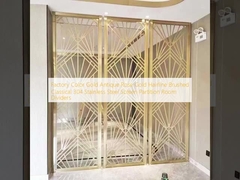 Factory Color Gold Antique Rose Gold Hairline Brushed Classical 304 Stainless Steel Screen Partition Room Dividers