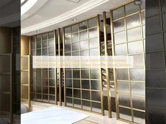 Factory Color Gold Antique Rose Gold Hairline Brushed Classical 304 Stainless Steel Screen Partition Room Dividers