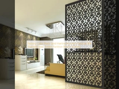 Factory Color Black Gold Hairline Brushed Classical 304 Stainless Steel Screen Partition Room Dividers