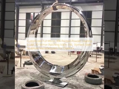 Customized Full Moon 304 Painted Powder Coating Sculpt 3D Mirror Polishing Islam 316L Stainless Steel Sculpture Manufacturers For Outdoor
