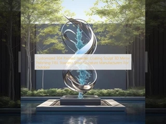 Customized 304 Painted Powder Coating Sculpt 3D Mirror Polishing 316L Stainless Steel Sculpture Manufacturers For Outdoor