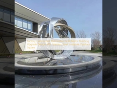 Factory Customized 304 Finishes Gold Mirror Polishing Upgrade Design 316L Stainless Steel Sculpture Outdoor Square