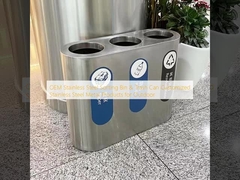 OEM Stainless Steel Sorting Bin & Trash Can Customized Stainless Steel Metal Products for Outdoor