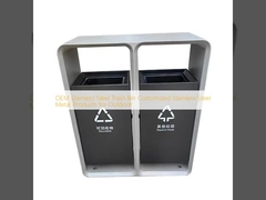 OEM Stainless Steel Trash Bin Customized Stainless Steel Metal Products for Outdoor