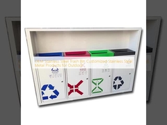 OEM Stainless Steel Trash Bin Customized Stainless Steel Metal Products for Outdoor