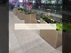 Outdoor Stainless Steel Planters For Urban Highway & Residential Road Greening Project