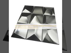 3d Stereoscopic Mirror Wall Bar Restaurant Hotel Living Room Decoration  metal Mosaic