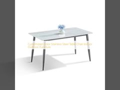 Customized Color Stainless Steel Table Chair Indoor Outdoor Furniture