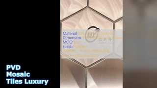 Gold Rose Gold Black PVD Mosaic Tiles