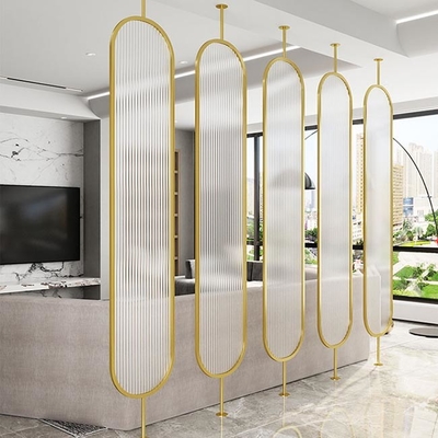 Oval Gold Stainless Steel Screen Partition DIN AISI