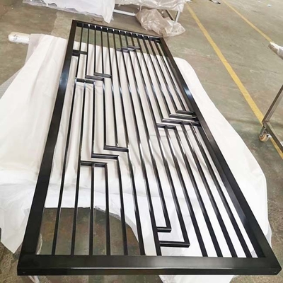 Black Metal Stainless Steel Screen Partition JIS 316 2.2m To 5m