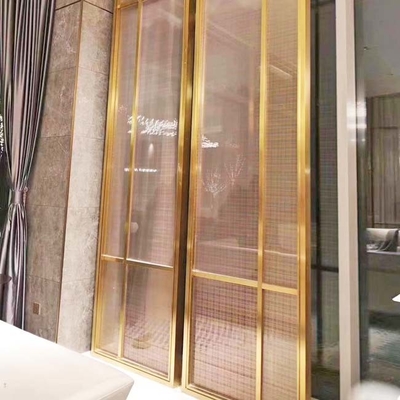 W450mm H2800mm Indoor Stainless Steel Screen Partition Decorative Metal Panels Hairline