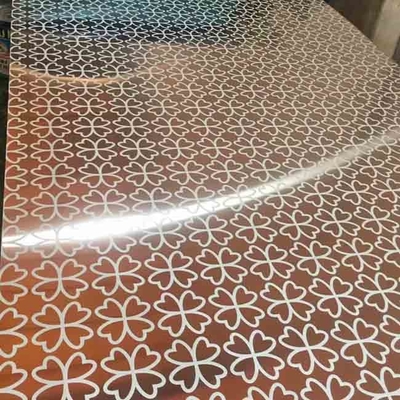 Custom Pattern Etched Mirror 8K Color Stainless Steel Sheet for Decoration