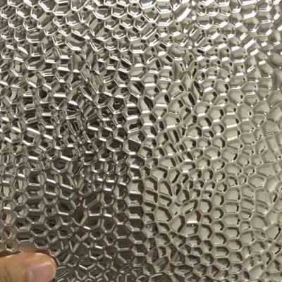 Black Titanium Embossed Stainless Steel Sheet Honeycomb Pattern