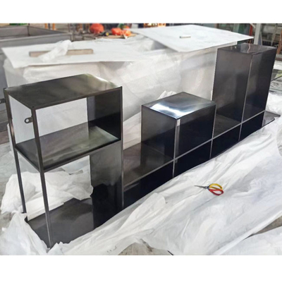 Black Titanium PVD Plating Metal Display Cabinets Wearproof ODM