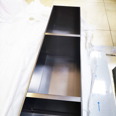 Cross Hairline Rustproof Stainless Steel Cabinet Storage Shelf PVD Plating Titanium