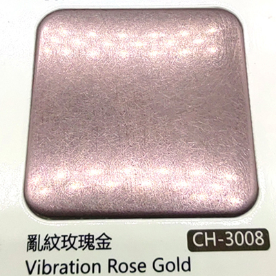 304 Rose Gold Color Vibration Brushed Finish Stainless Steel Sheet With Nano Coating
