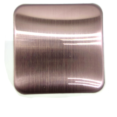 0.2mm  Hairline Rose Gold Colored Stainless Steel Sheet For High Class Restaurants  Hotel