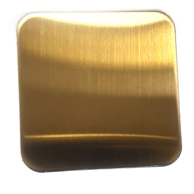 316L Brushed Titanium Gold Colored Stainless Steel Sheets