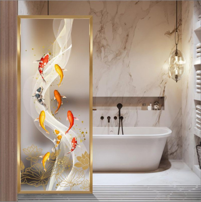 Animal Glass Stainless Steel Screen Partition Entrance Decoration Villa Club Wall Background