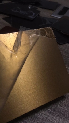 Gold Satin Brushed Colored Stainless Steel Sheet In High End Hotel Decoration