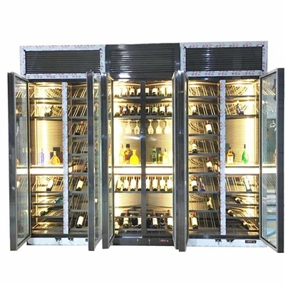 Stainless Steel High End Luxury Room Temperature Wine Cabinet Bar Living Room Furniture