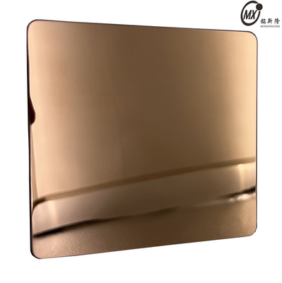 High Quality  SUS 304 201 316 8k Mirror Bronze Stainless Steel Plate For Interior &amp; Outdoor Decoration