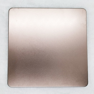 Sand Blasted  Bronze Color Stainless Steel Sheet PVD Plating Titanium