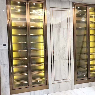Compressor Cooler Stainless Steel Wine Cabinets 50Hz 220V Anti Fingerprint