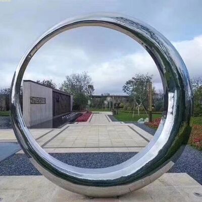 Good price Silver Polished Mirror Color Stainless Steel Moon Sculpture For Landmark online