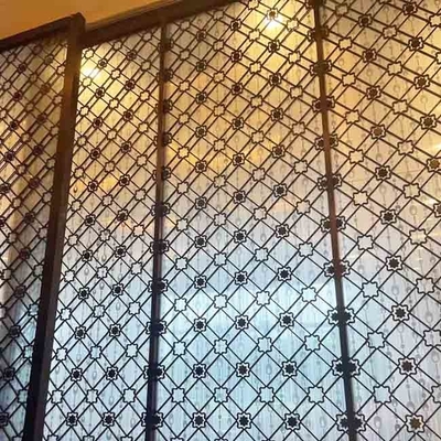 Color Gold Laser Pattern 304 Stainless Steel Partition Dividers For Office Building