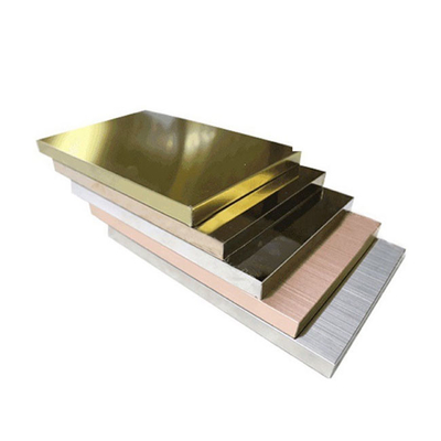Champagne Gold Beadblasted Stainless Steel Honeycomb Panel Angle Code Installation
