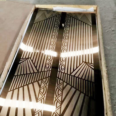 Good price Silver Mirror Color 304 Stainless Steel Etched Panel for Lift online