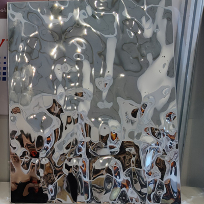 Silver Color 1.2MM 316L 15MM Thickness Surface Big Water Ripple Honeycomb Stainless Steel Ceiling Panel