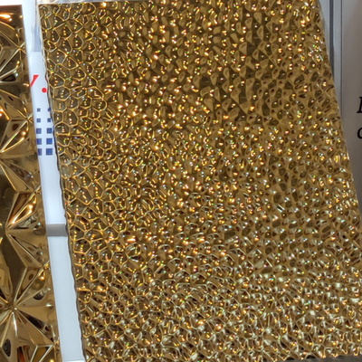 304 Color Silver Gold Stainless Steel Water Ripple Ceiling Interior Decoration