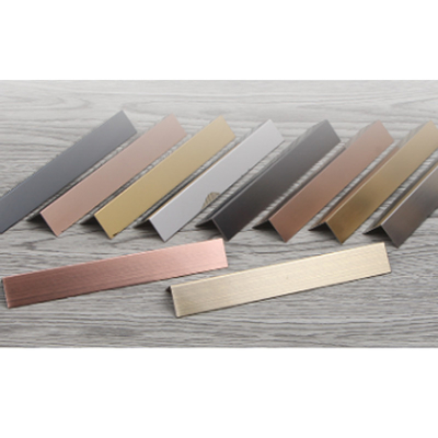Hairline Brushed Brass Color 304 201 U Type Tile Edge Trim Line For Hotel Interior Decoration
