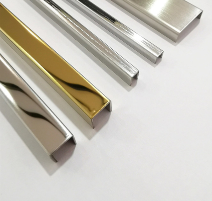 304 Customized Rose Gold Bronze Color Hairline Brushed Finished Surface 316L Stainless Steel Tile Trim For Villa Decoration