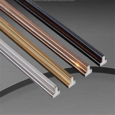 304 Customized Rose Gold Bronze Color Hairline Brushed Finished Surface 316L Stainless Steel Tile Trim For Villa Decoration
