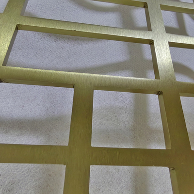 Laser Cutting Patterned Matte Rose Gold Stainless Steel Screen&Partition For Hotel Dividers