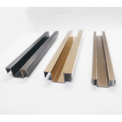 304 Rose Gold Color Hairline Finished Surface 316L Stainless Steel Tile Trim