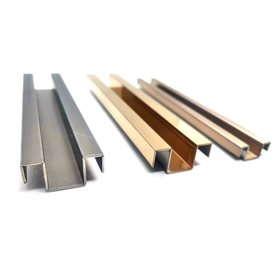 304 Rose Gold Color Hairline Finished Surface 316L Stainless Steel Tile Trim