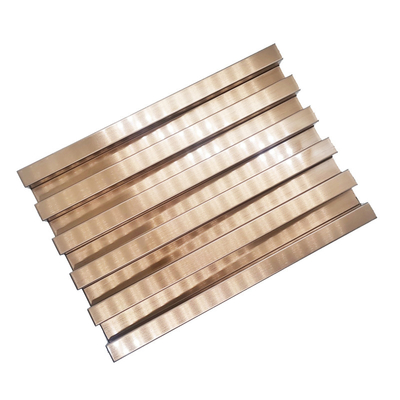 Customized Shaped Gold Beadblasted 304 Stainless Steel Wall Cladding Panel 20mm