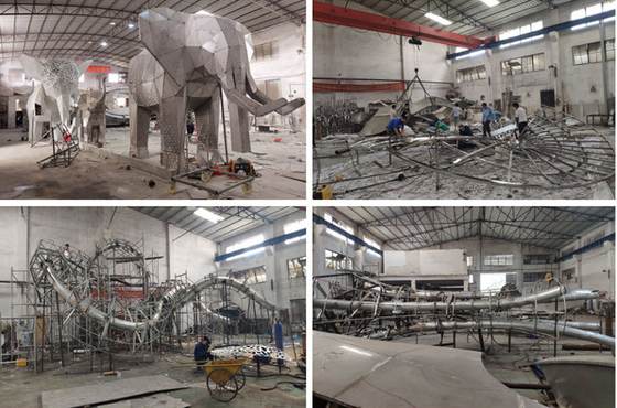 Customized Foshan 304 Powder Coated 316L Stainless Steel Sculpture Manufacturers