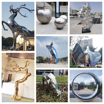 Customized Factory 304 Finishes 3D Mirror Polished 316L Stainless Steel Sculpture For Office Building