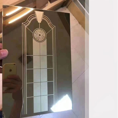 Silver Black Mirror 20C 304 Stainless Steel Deep Etched Sheet for Lift
