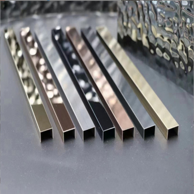 U Shape Stainless Steel Trim Strips For Interior And Exterior Design PVD Colored Skirting Board Edge Wrapping