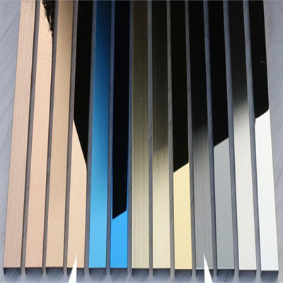 U Shape Stainless Steel Trim Strips For Interior And Exterior Design PVD Colored Skirting Board Edge Wrapping